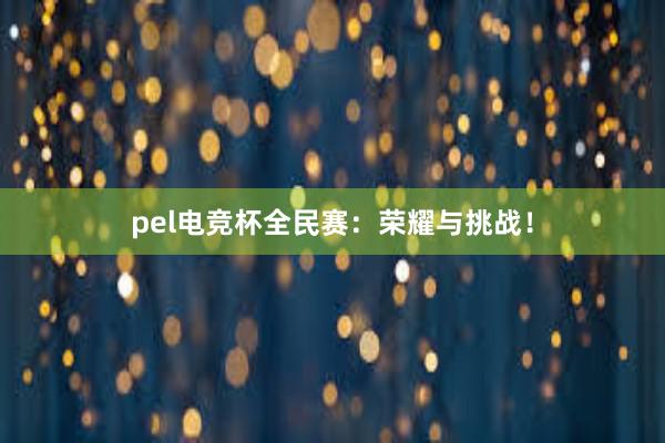 pel电竞杯全民赛：荣耀与挑战！