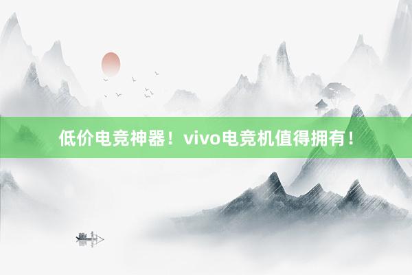 低价电竞神器！vivo电竞机值得拥有！