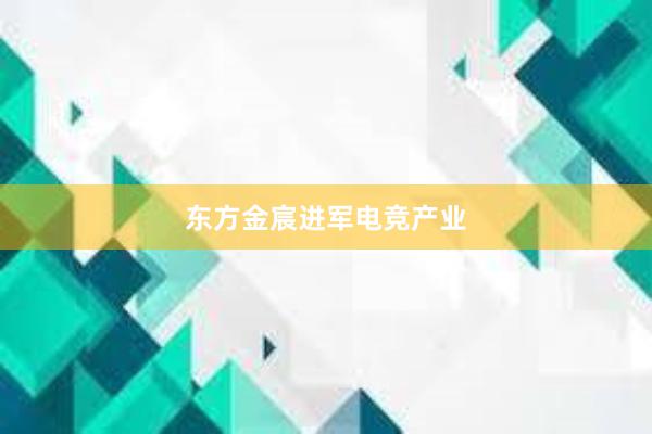 东方金宸进军电竞产业