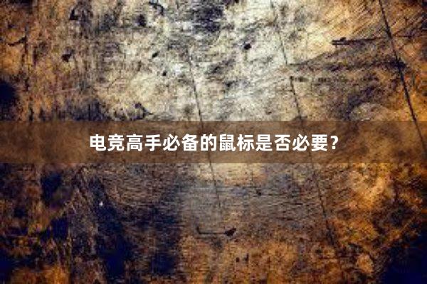 电竞高手必备的鼠标是否必要？